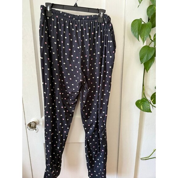Ekouaer women’s size X-large heart black pajama pants - Picture 6 of 8